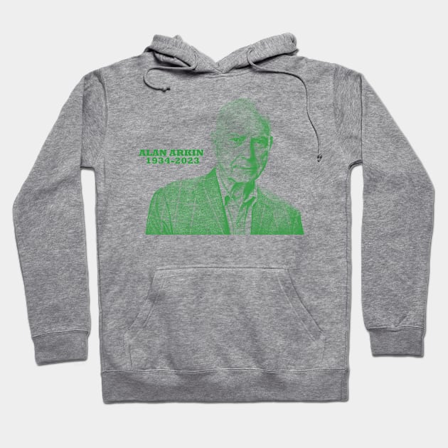 Alan Arkin - greensolid stylee Hoodie by Loreatees